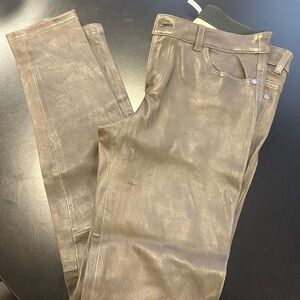 Alice + Olivia leather Bronze Pants
